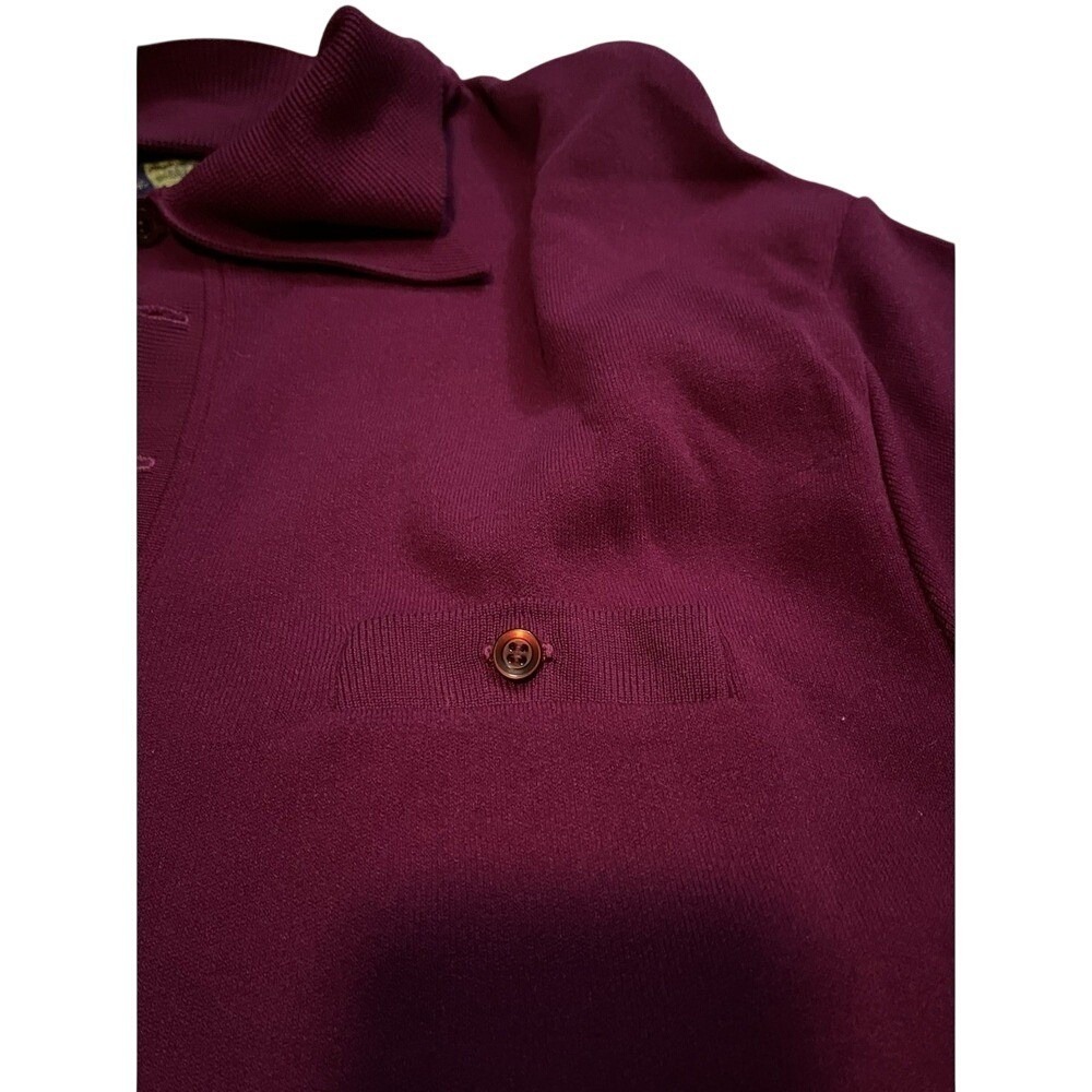 Light Weight Sweater Polo Men's Size Large burgundy - Picture 2 of 5